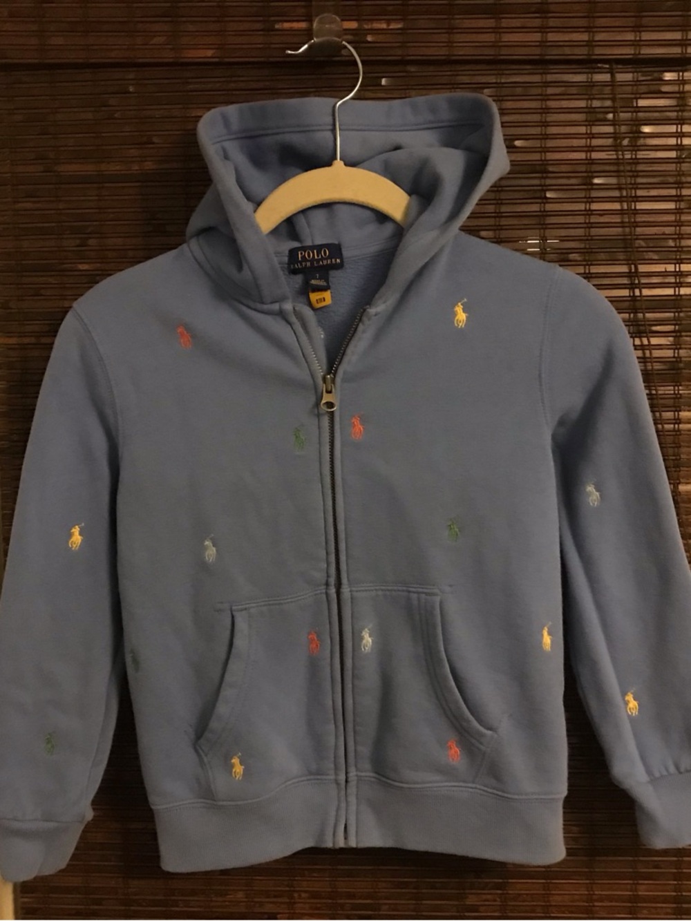 POLO RALPH LAUREN Boys Polo Pony embroidered zip-up hoodie Size : 7